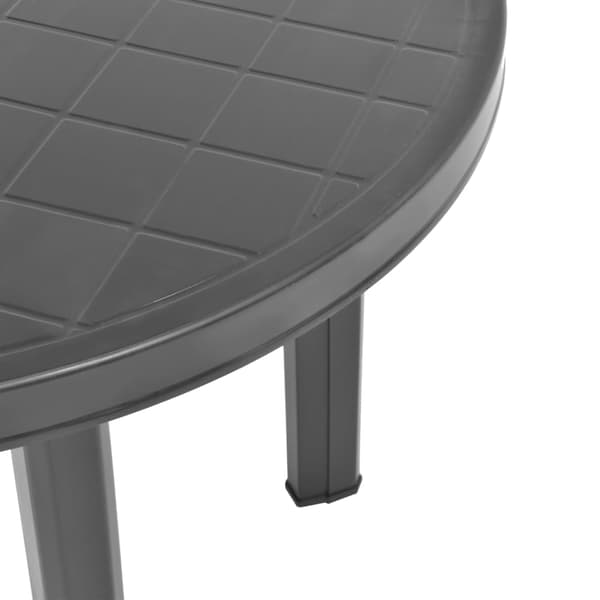 vidaXL Trädgårdsbord antracit 89 cm plast