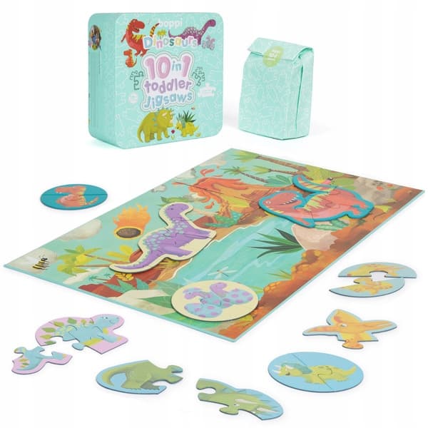 BOPPI 10-i-1 progressivt dinosauriepussel, 30 bitar