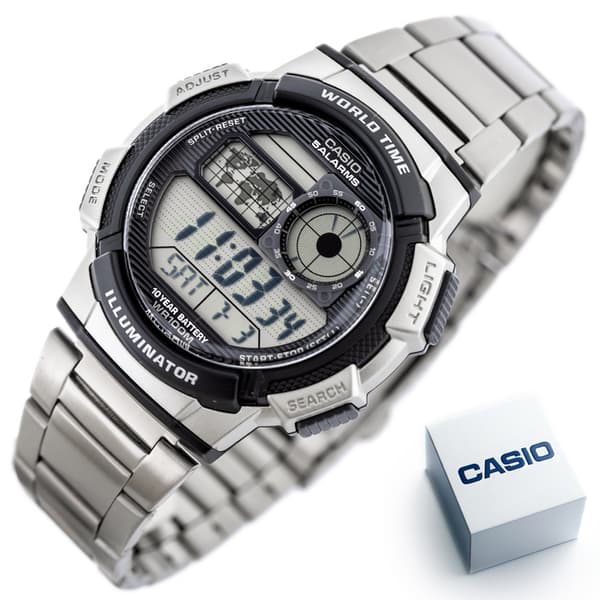 Herrklocka CASIO AE-1000WD 1A (zd073h) - Världstid + Låda