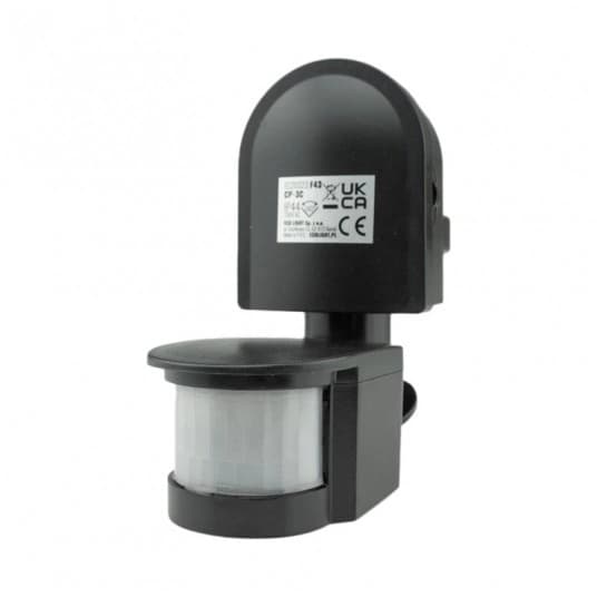 PIR-rörelsesensor Infraröd sensor 300W Max räckvidd 12m Svart Justerbar