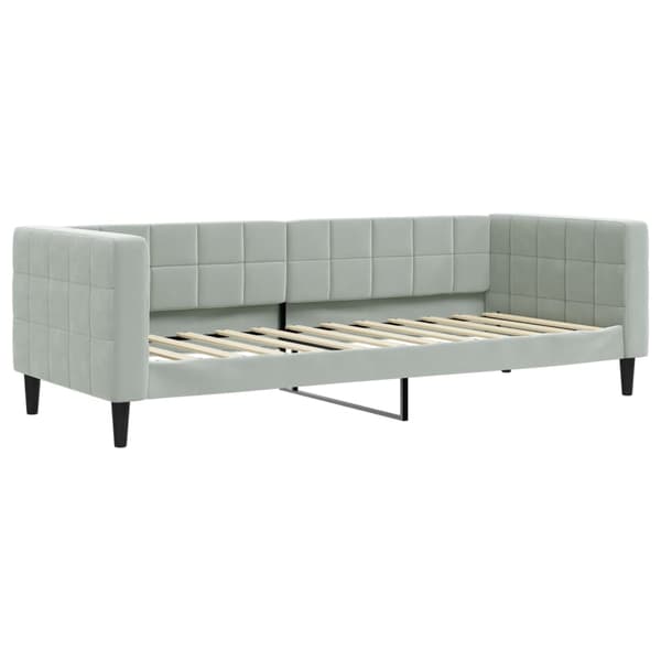 vidaXL Bäddsoffa ljusgrå 80x200 cm klädd i sammet