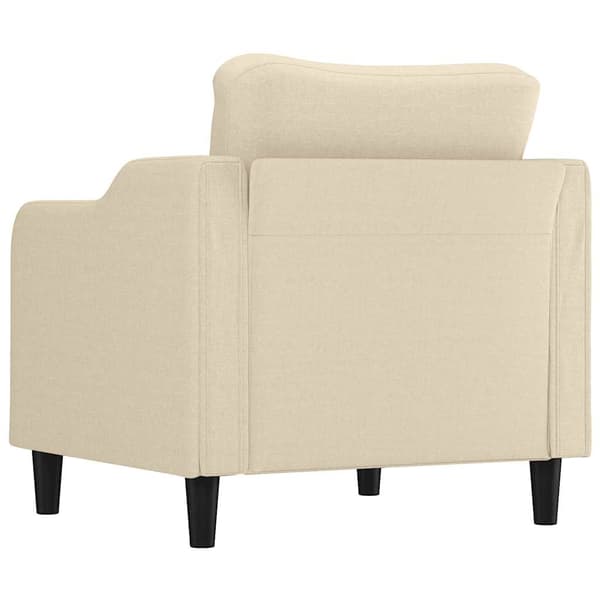 vidaXL Fåtölj, Creme, 60 cm, Klädd i tyg
