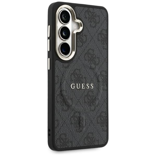 Guess 4G Embossed Ring MagSafe-etui til Samsung Galaxy S26+, sort
