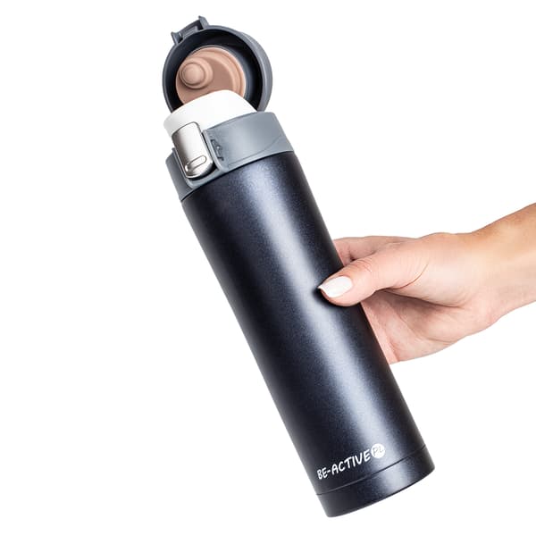 Grå 400ml termosmugg med lås och munstycke