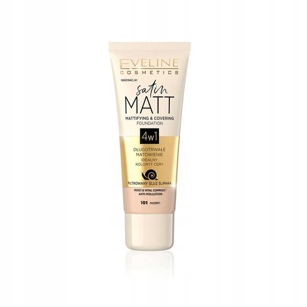 Eveline Satin Matt Mattifying Foundation 101 Elfenben 30 ml