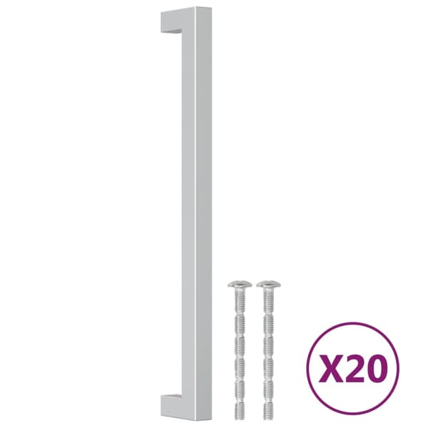 vidaXL skabsgreb 20 stk. sølv 224 mm rustfrit stål