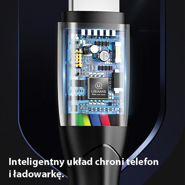 USAMS U35 USB-A til microUSB 2A hurtigopladerkabel 1m sort