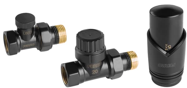 Dekorativ termostat, rak, svart