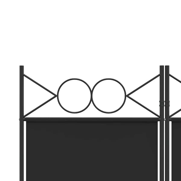 vidaXL 5-panels rumdeler, sort, 200x220 cm, stof
