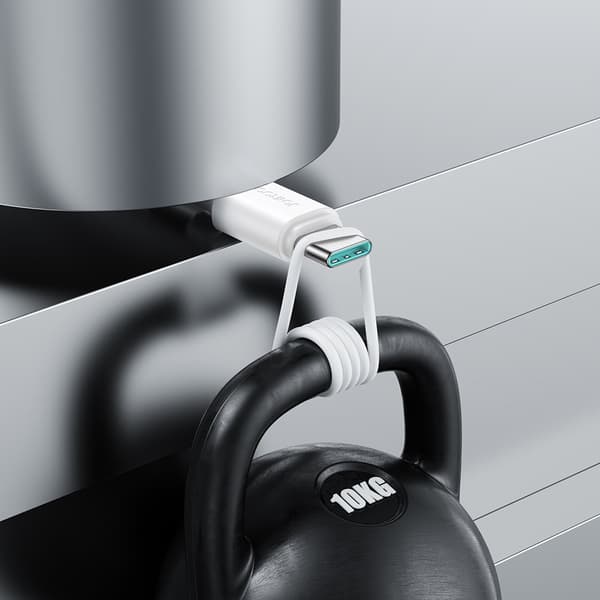 Opladnings- og datakabel USB-A - USB-C 3A 2m hvid