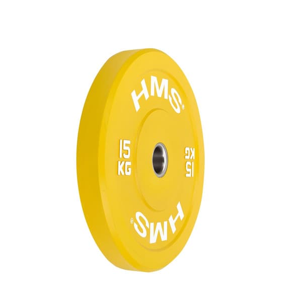 Olympisk støddæmperplade 15 kg CBR15 Gul HMS