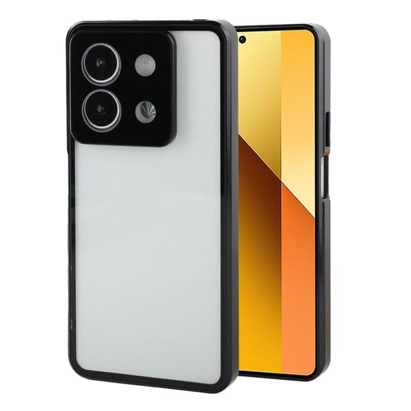 Etui til Xiaomi Redmi Note 13 5G, Magnetisk Dobbelt Glas, Sort