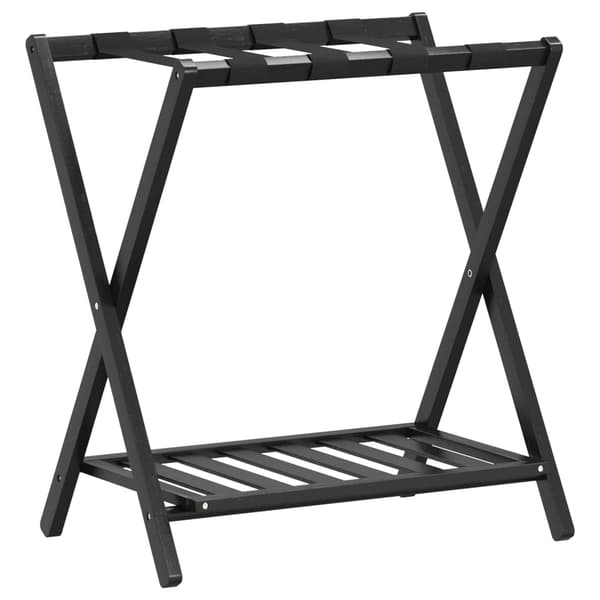 vidaXL Matkatavarateline musta 68x38x58 cm bambu