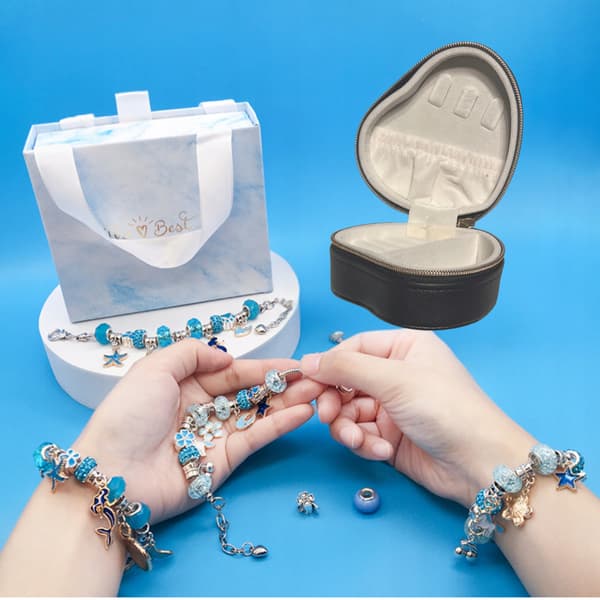 SMYKKELAVSÆT TIL PIGER ARMBÅND HALSKEDE CHARMS