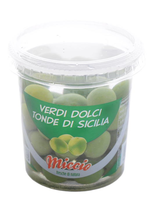 Miccio grønne oliven sicilianske runde 200g