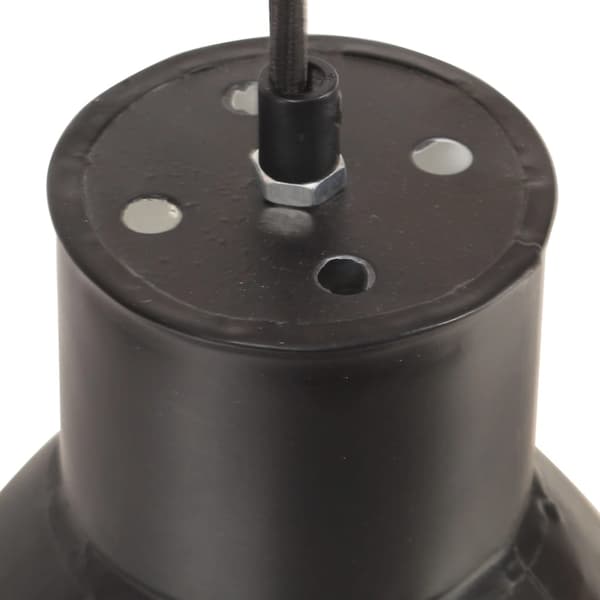 vidaXL pendellampe, 25 W, sort, rund, 17 cm, E27