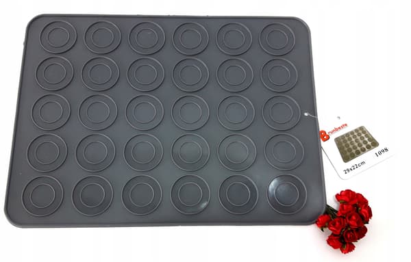 SILIKONEMÅTTE TIL COOKIES, MACARONS, KIKS, MACARONS 30 KVADRATTER