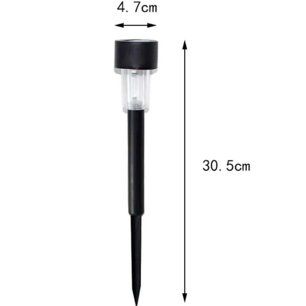 Solcellslampa med skymningssensor - Vit LED, 31 cm