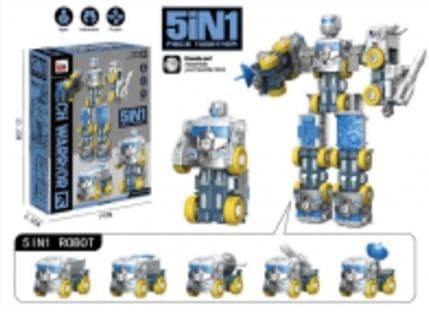 5-i-1 blå snoet robot