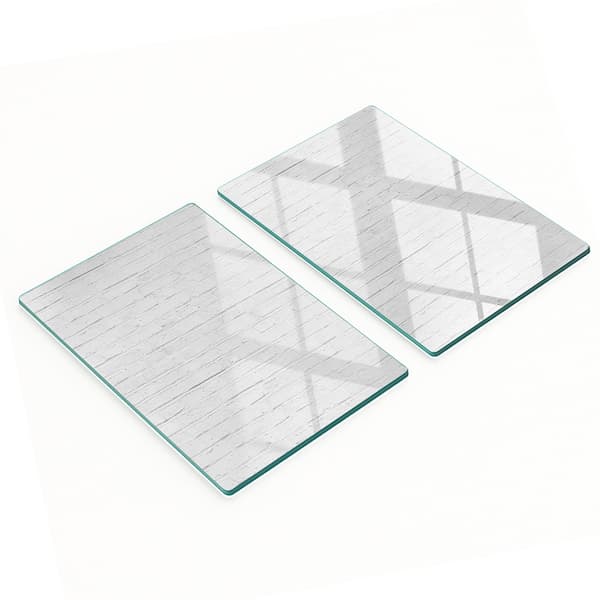 Glaskøkkenserveringsbrikker med tegelbillede 2x40x52 cm