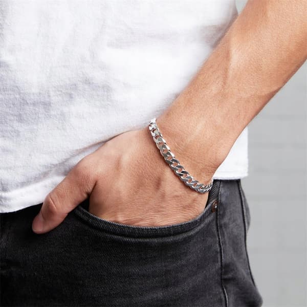 Herrarmband i silver 925 SILVER Armor 5mm Diamantpläterad FULL