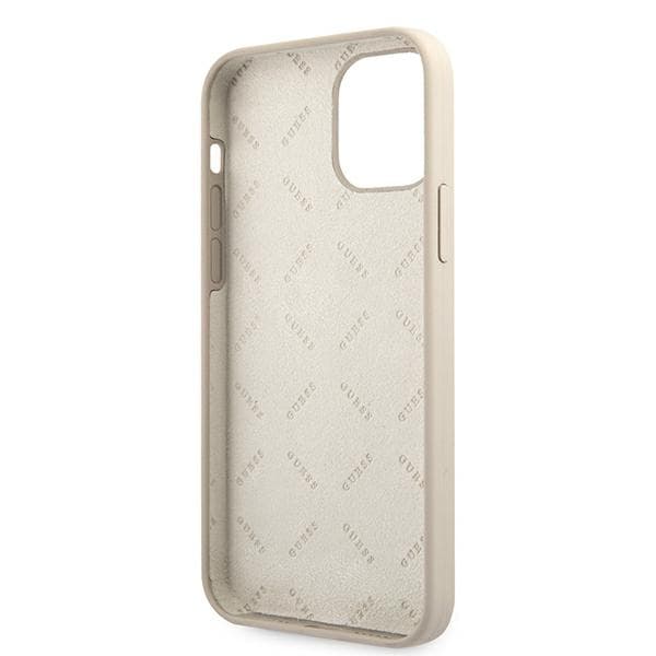 Guess Silikone Vintage Etui til iPhone 12/12 Pro, Grå Pink/Grå Pink