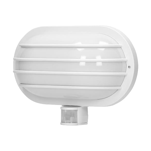 Hermetisk utomhusvägglampa med rörelsesensor E27 60W vit