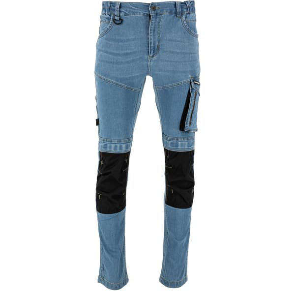 LJUSBLÅ STRETCHJEANS MED FÖRSTÄRKNING, M, CE, LAHTI