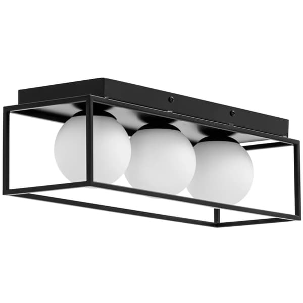 Moderne E9 loftlampe med 3 lyskilder - glaskugler i ramme