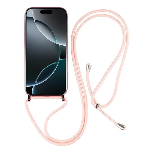 iPhone 17 Pro Max cover, Electro MagSafe, lyserød + snor