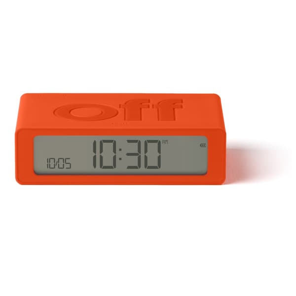 Lexon Flip Mini Dubbelsidig Väckarklocka, Orange