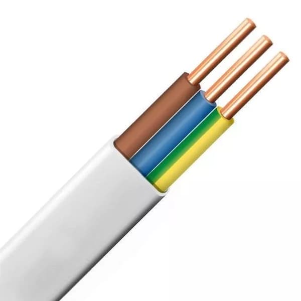 Installationskabel YDYp 3x2,5mm2 platt infälld PRIS PER METER