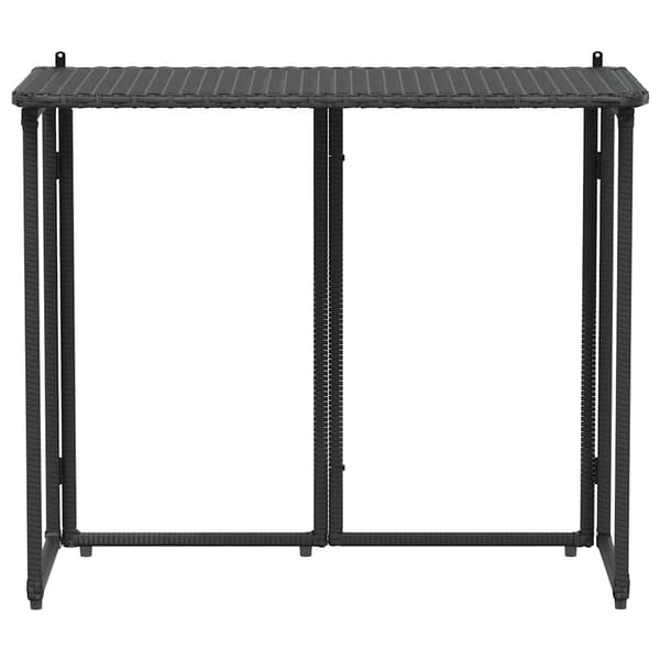 vidaXL foldbart havebord sort 90x51x75 cm polyrattan