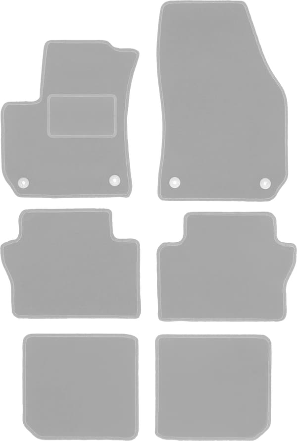 Grå bilmåtter til: Opel Zafira B minivan (2005-2014)