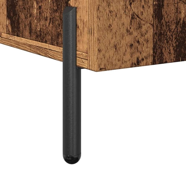 vidaXL kommode, antik træ, 100x36x60 cm, træbaseret materiale
