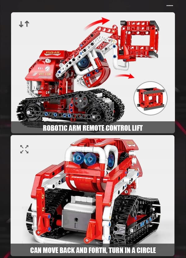 Fjernstyret Robot Vector 3-i-1 RC - 568-delte Technic-klodser