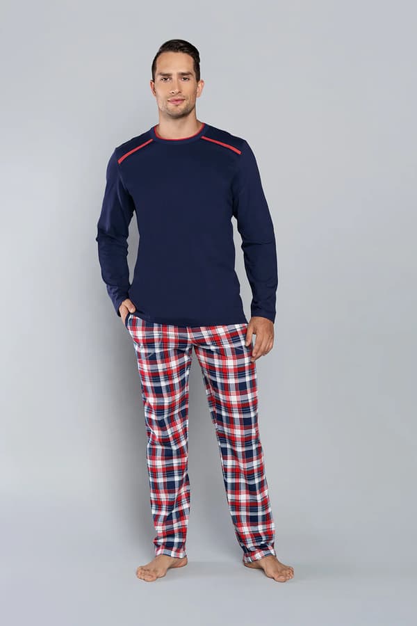 Oland herrpyjamas långärmad, långbyxor XL