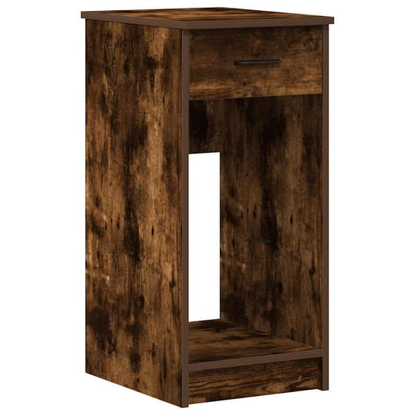 vidaXL Datorstativ med låda rökt ek 35x45x77 cm