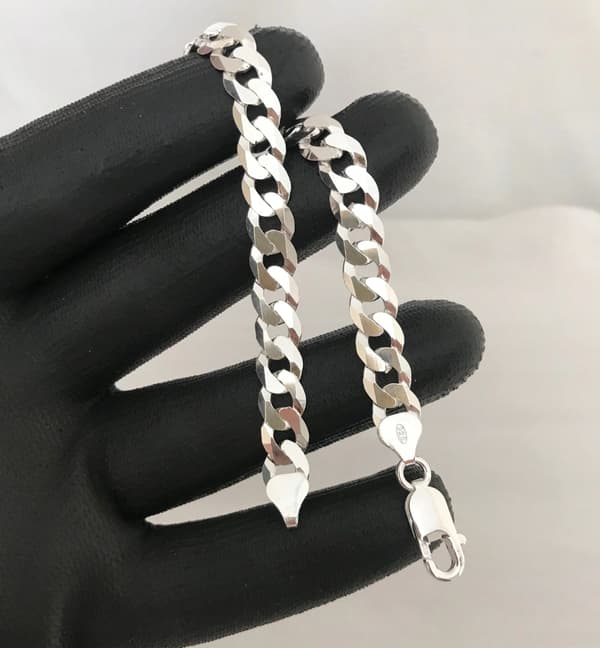 Sølvarmbånd Cuirass 925 Sølv Herre Diamant 6mm + GRATIS