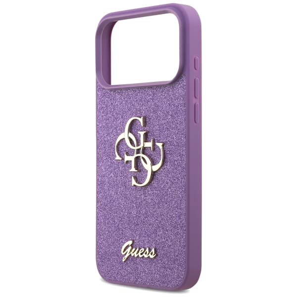 Guess Fixed Glitter Big 4G cover til iPhone 17 Pro Max lilla