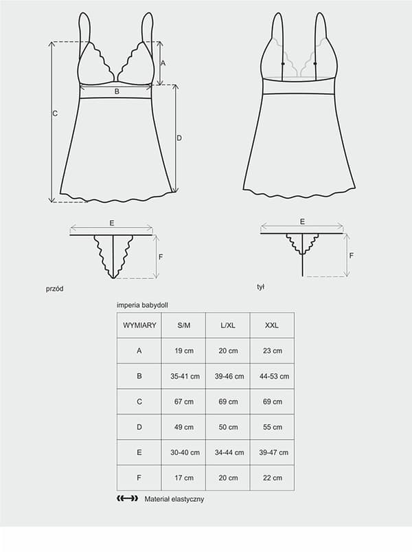 Idillia babydoll ja stringit L/XL