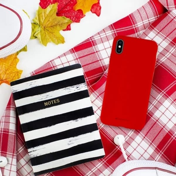 Mercury Silikone Etui til iPhone 15 Pro Max, Rød