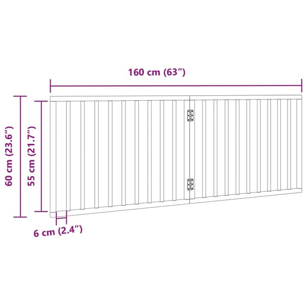vidaXL foldbar hundegitter, 2 paneler, brun, 160 cm