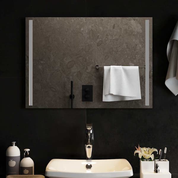 vidaXL Badrumsspegel med LED, 70x50 cm