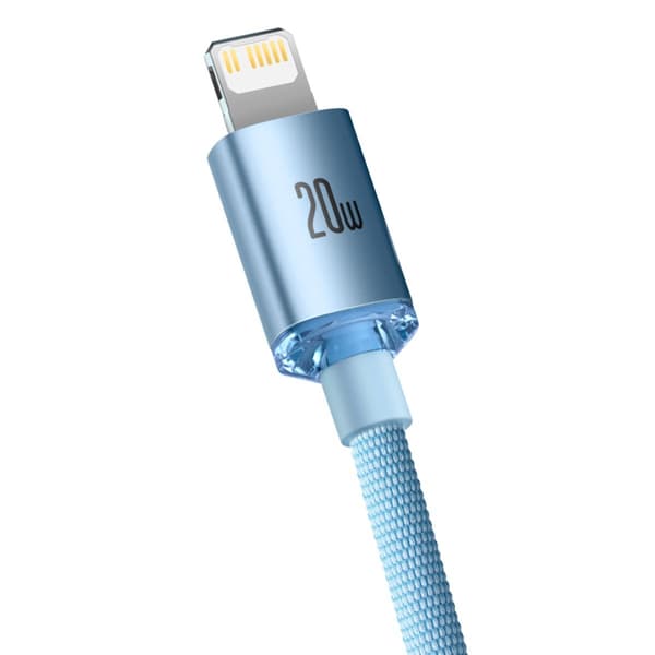 USB-C iPhone Lightning-kabel Snabbladdning 20W 1,2m Blå