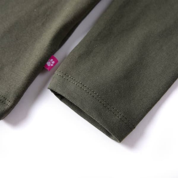 Barn långärmad t-shirt, khaki, 104