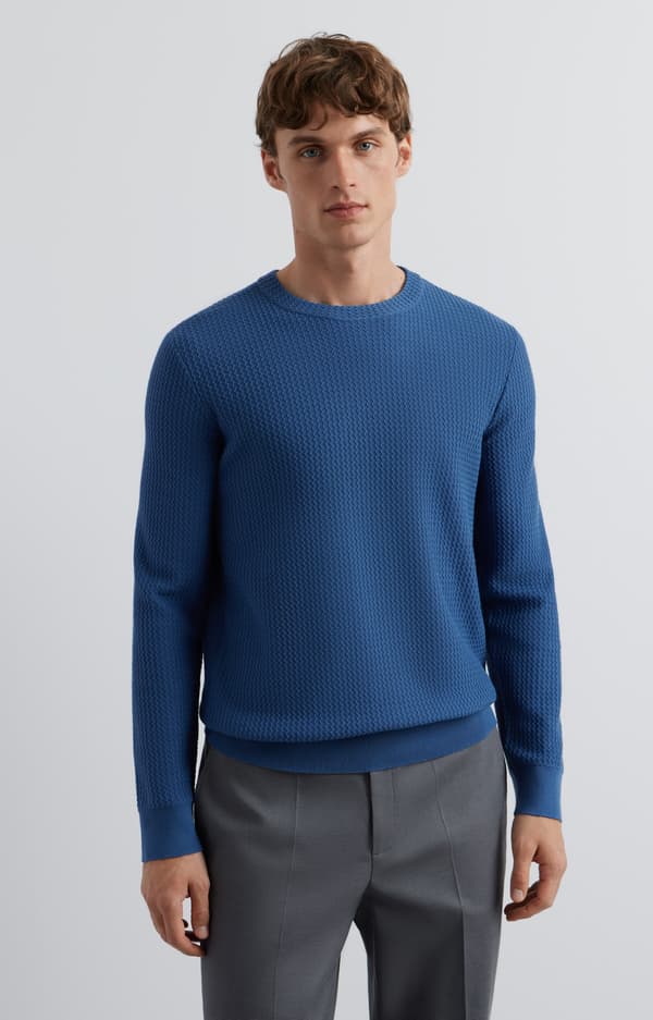 Mikromønstret sweater XXL