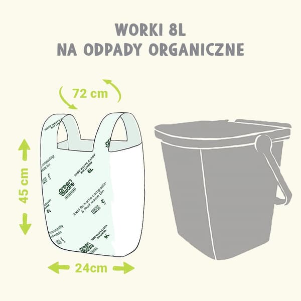 GreenAware komposterbare affaldsposer 8L 40 stk