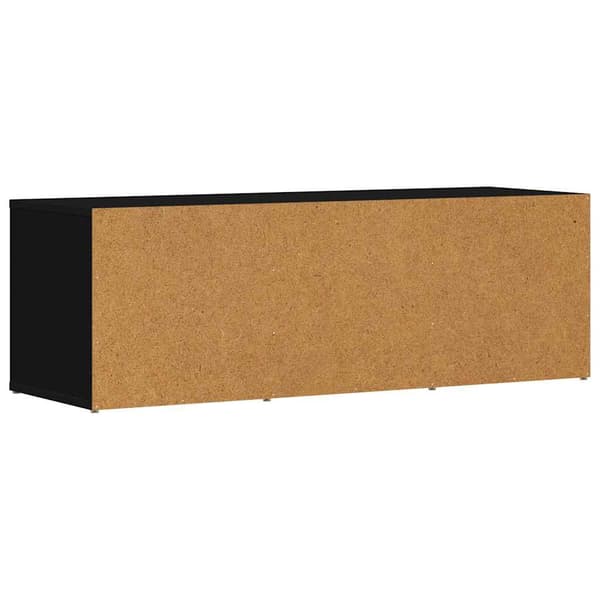 vidaXL bænk med skoopbevaring sort 105x35x35 cm spånplade