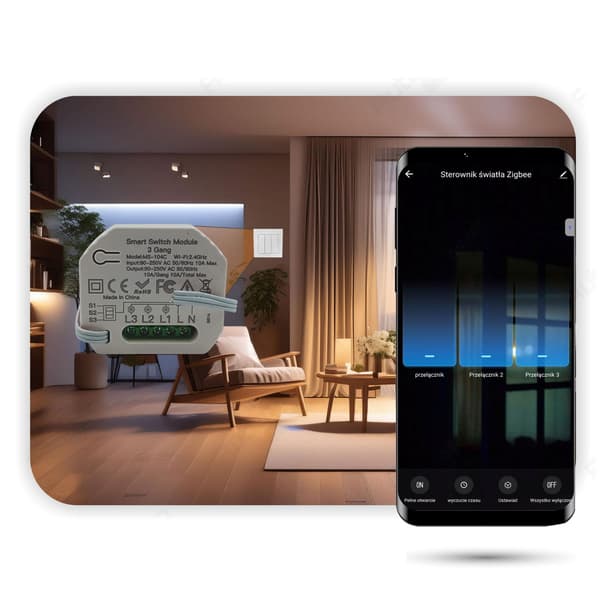 Tuya 3-kanals Zigbee belysningscontroller